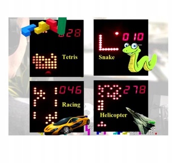 Gra Snake Tetris Racing Samolot + obudowa do lutowania DIY kit