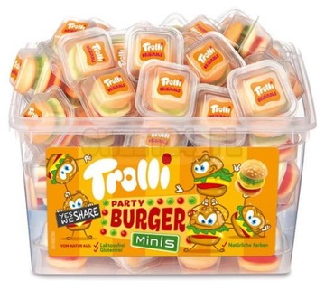 Trolli MINI BURGER Żelki Hamburgery 60szt