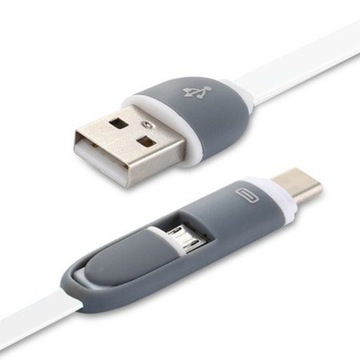 Kabel ładowarka 3 W 1 USB microUSB iphone