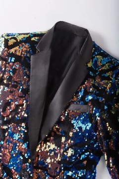 Men Shawl Lapel Blazer Designs Plus Sequins Suit J