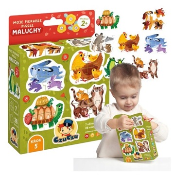 CZUCZU Moje Pierwsze Puzzle Maluchy Układanki dla Dzieci 7 Sztuk 2+