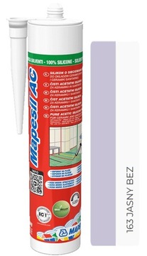 MAPEI Silikon Mapesil AC 163 JASNY BEZ 310ml USZCZELNIACZ SILIKONOWY