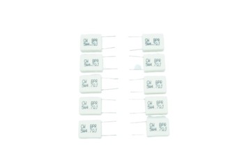 Rezystor drutowy 10 szt. 4,7 ohm 5W