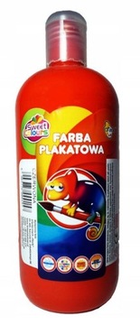 Farba Plakatowa Plakatówka Tempera 0,5L Czerwony