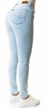 LEE spodnie SKINNY blue regular SCARLETT W33 L29