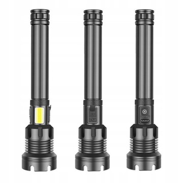 MOCNA LATARKA AKUMULATOROWA XHP160 LED SZPERACZ REFLEKTOR TAKTYCZNA ZOOM