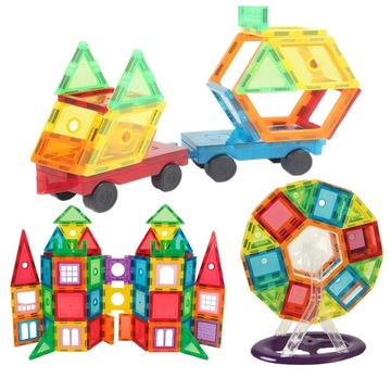 ЦВЕТНАЯ КОНСТРУКЦИЯ Магнитные кирпичи 3D МАГНИТНЫЕ ПЛИТКИ XXL 212 Eelem.