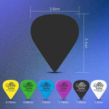 Медиатор Dunlop Tortex Sharp для гитары размером 1,35 мм.