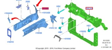 РЕМЕНЬ ПЕРЕДНИЙ ВЕРХНИЙ FORD KA+ PLUS 16-