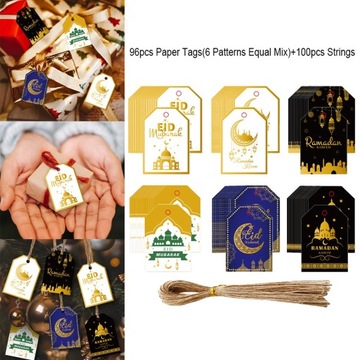 Ярлыки Рамадан Мубарак, Подвесные бирки Рамадан, Подвешивание Ид 96