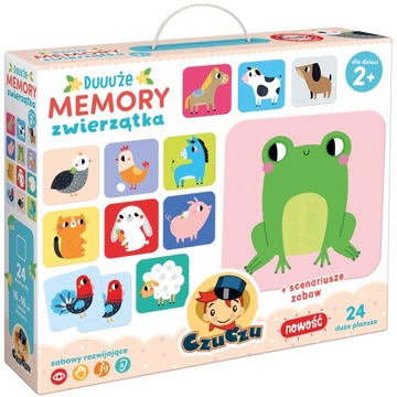 CzuCzu Duuuże MEMORY Zwierzątka na wsi gra 2+