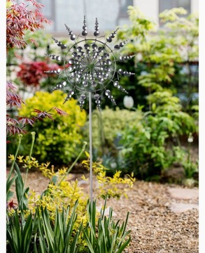 OGRODOWY WIATRAK KINETYCZNY METALOWY SPINNER DEKORACYJNY