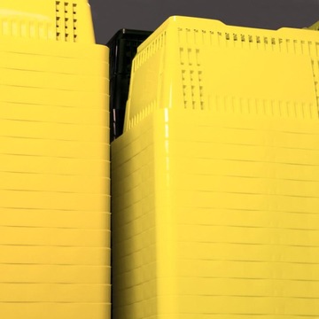 Корзина для покупок оранжевая пластик 22л.