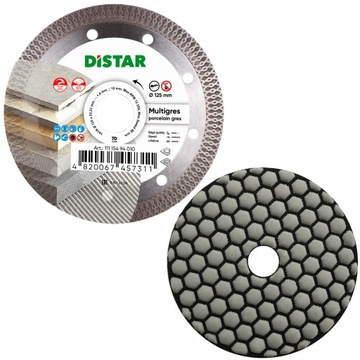 DISTAR MULTIGRES 125 MM - Tarcza do ceramiki + TOPDIAM DDS 100 mm G. 100