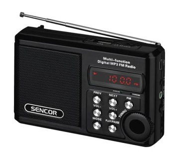 Radio przenośne Sencor SRD 215 B FM AUX USB Czarny