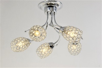 LAMPA KLASYCZNA PLAFON CHROM SOFIA 5