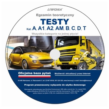 Egzamin kat B + Testy Prawo Jazdy na CD Nauka 2024