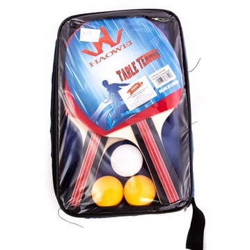 PING PONG ZESTAW W POKROWCU PALETKI PIŁECZKI