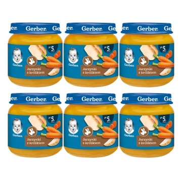 Gerber Jarzynki z królikiem po 5 miesiącu 6x125 g
