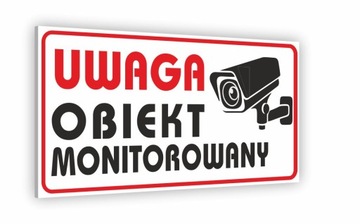 OBIEKT MONITOROWANY TABLICZKA PCV ZNAK 40x20 cm