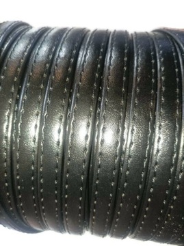 Mocne paski wzmacniane SZYTE CZARNY MAT SZER 8 mm