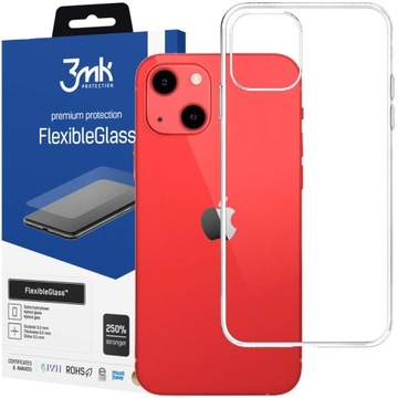 ZESTAW 3MK ETUI CLEAR CASE + SZKŁO HYBRYDOWE NA EKRAN DO IPHONE 13 MINI