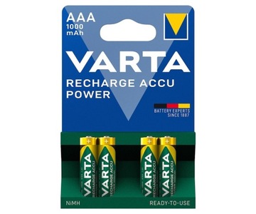 4x Varta PowerAccu AAA R3 1000mAh B4 1,2V NiMH