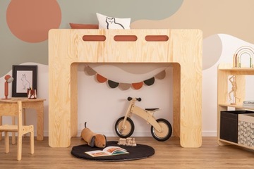 Детская двухъярусная кровать-мезонин MIMI A 70x160 NATURAL EKO