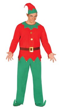 Kostium męski ELF z dzwonkami POMOCNIK skrzat M