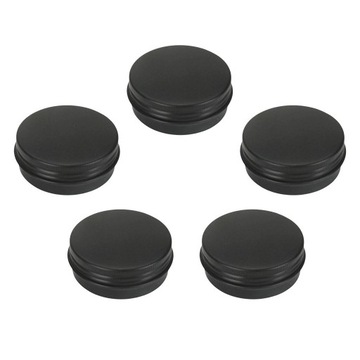 5 лотов дорожных черных баночек с кремом, косметика своими руками