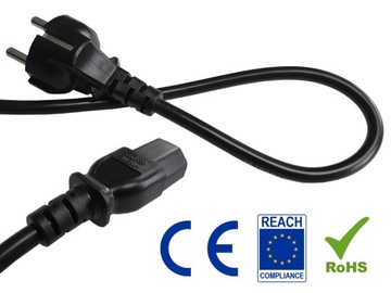 СИЛОВОЙ КАБЕЛЬ, ТРАПЕЦИАЛЬНЫЙ ПРОВОД IEC C13, 1,8 м