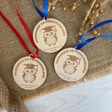 Pasowanie na Przedszkolaka Medal Grawer Drewno