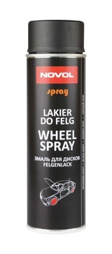 NOVOL LAKIER mocny SPRAY FARBA DO FELG CZARNY MAT