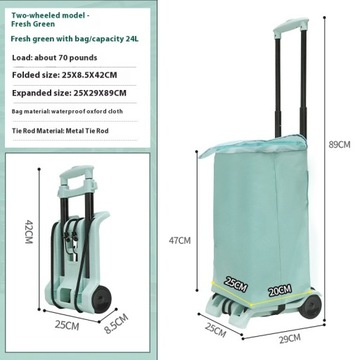 Small Folding Trailer, Luggage Cart, Max. 35 Kg, With Elastic Cord