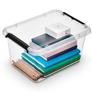 ЗАКРЫТЫЙ ПЛАСТИКОВЫЙ КОНТЕЙНЕР С КРЫШКОЙ, 15,5 Л.