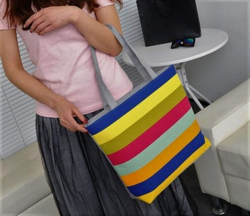Полосатая сумка BEACH BAG city SUMMER T061