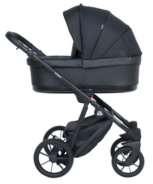 Vestin Black Wózek dziecięcy wielofunkcyjny 2w1+ECO Skóra