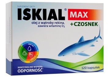 ISKIAL MAX+CZOSNEK*120 KAPS. Olej z WĄTROBY REKINA