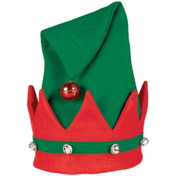 CZAPKA świąteczna ELFA elf z dzwoneczkami ŚWIĘTA