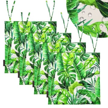 4x PODUSZKA WODOODPORNA 40x40 CM WIĄZANA NA KRZESŁO OGRODOWA WYBÓR WZORÓW