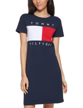 Tommy Hilfiger dámske šaty Flag Dress modré XL