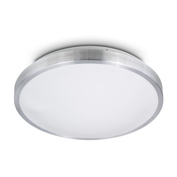 PLAFON lampa sufitowa okrągła PANEL LED 18W neutralna SATYNA NIKIEL