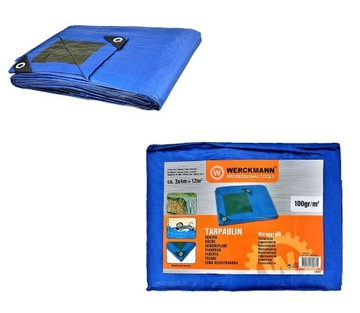 PLANDEKA WODOODPORNA PŁACHTA 3x4m MOCNA 100gr/m2