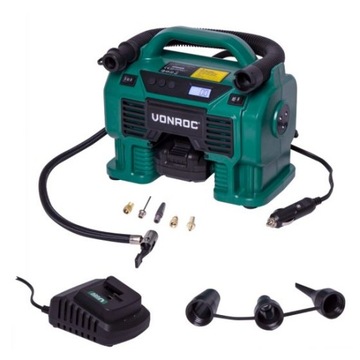 Vonroc Kompresor akumulatorowy 20V - 12V+ładowarka
