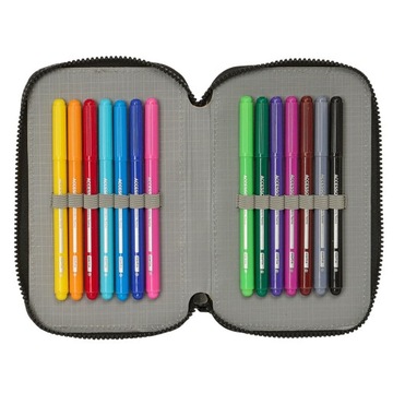 REAL MADRID Пенал с тремя клапанами и аксессуарами 086