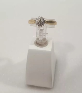 ZŁOTY PIERŚCIONEK Z CYRKONIAMI 14CT/R.15/W.2,88