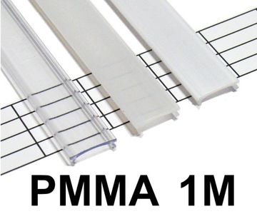 Klosz do PROFILU LED 1m A B C D G H Y Z X W - PMMA