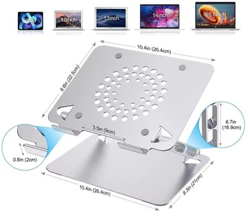 Регулируемая алюминиевая подставка VAZIO для ноутбука MacBook iPad (N47-1-S)