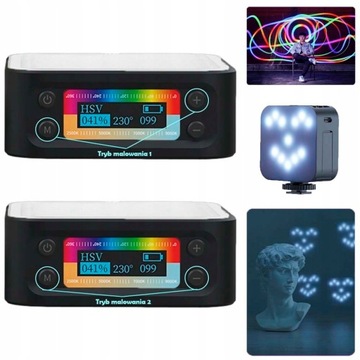 Lampa LED RGB Oświetlenie Ciągłe Aku 2000mAh Malowanie Światłem Efekty