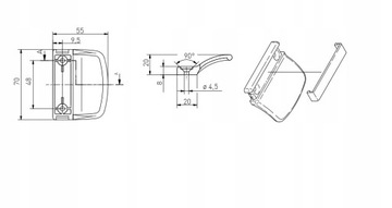 РУЧКА ДЛЯ БАЛКОНА РУЧКА ДЛЯ ОКНА ДВЕРИ ПВХ ЗОЛОТОЙ ДУБ